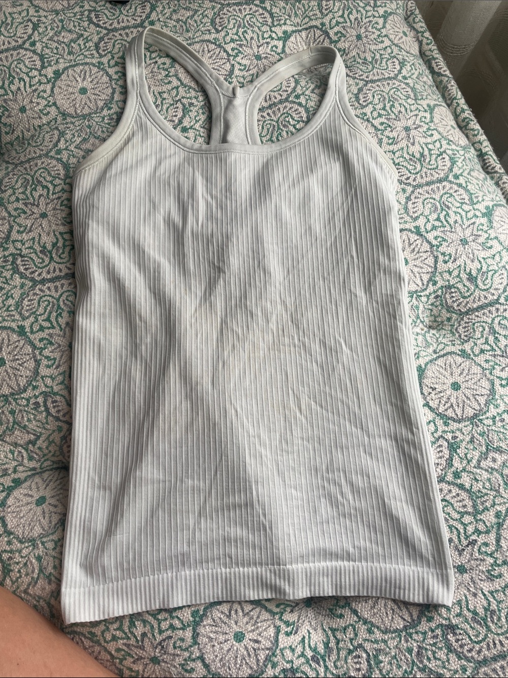 lululemon athletica Light Gray Ribbed Racerback Tank
